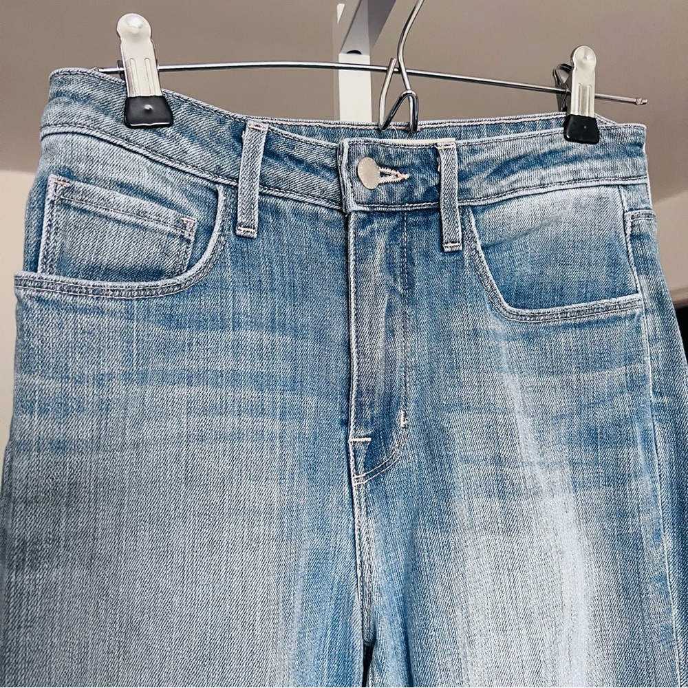L’AGENCE Frayed Skinny Jeans SZ 25 Tahoe Blue Casual Faded Cropped Stretch - Picture 6 of 9